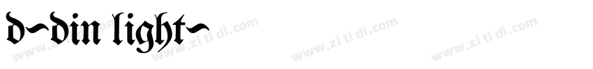 d-din light字体转换